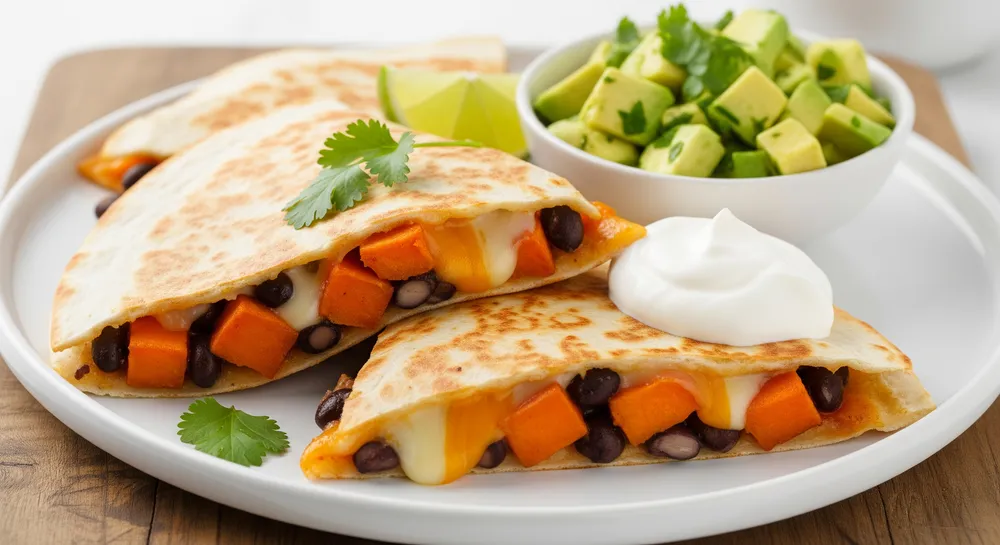 🥘 Black bean & sweet potato quesadillas